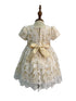 Baby Girls Waist Ribbon Flower Croche Lace Flower Girl Dress 3-24M